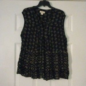 Style & Co sleeveless top, XL, black